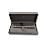 PARKER, Rollerball Pen - AMBIENT DELUXE | Grey | Rose Gold Trim.