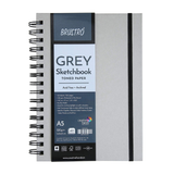 BRUSTRO, Grey Sketch Book - Toned Paper.