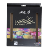 BRUSTRO, Metallic Acrylic Colour - Artists | 24shades | 12 ml.