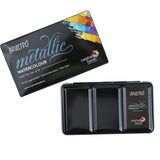 BRUSTRO, Metalic Watercolour | Half Pan | 12shades.