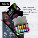 BRUSTRO, Metalic Water colour | Pocket Set | 14shades.