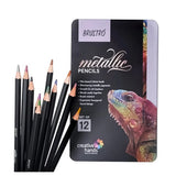 BRUSTRO, Metallic Colour Pencils | Set Of 12.