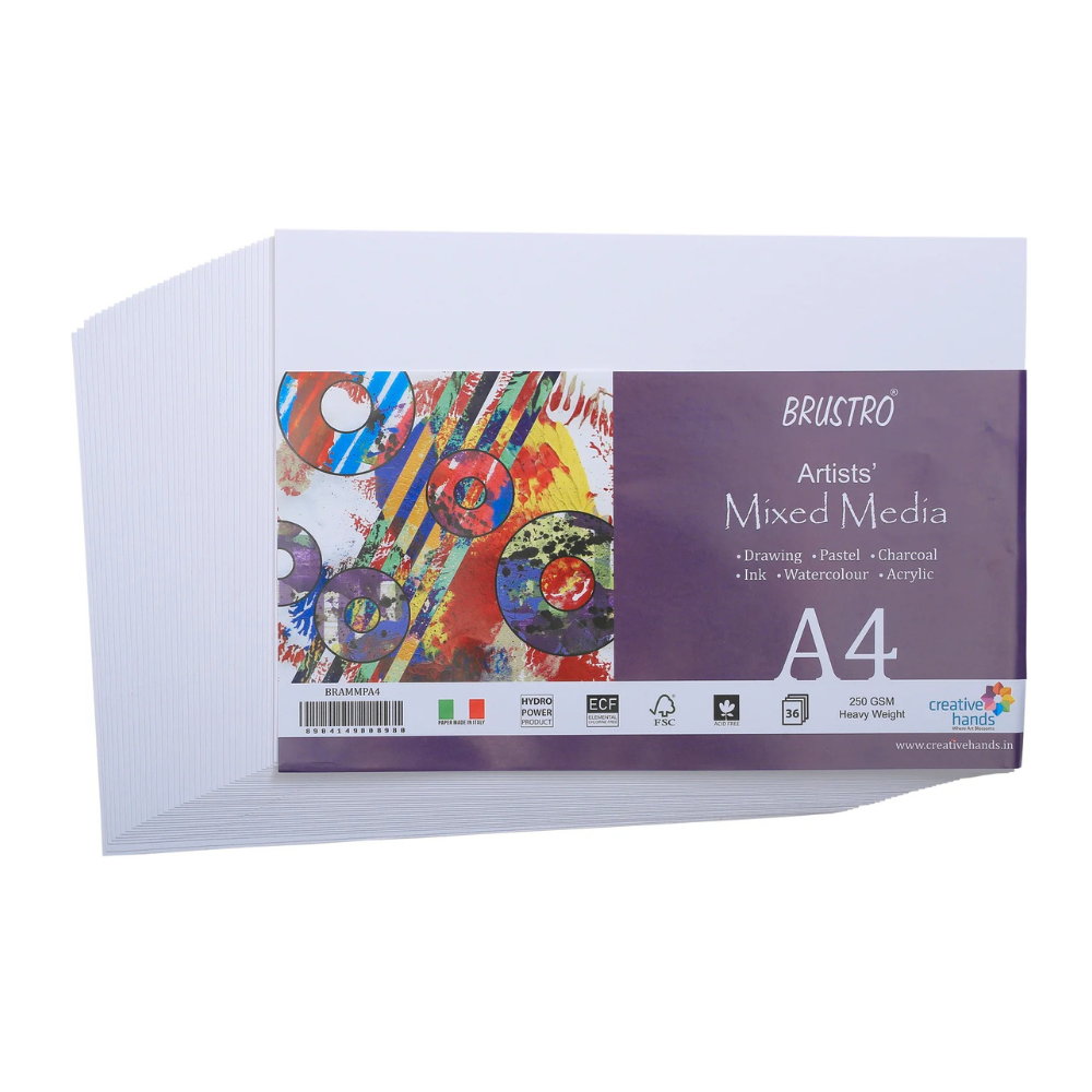 BRUSTRO, Mixed Media - Artist A4 | 36 Sheets | 250 gsm.