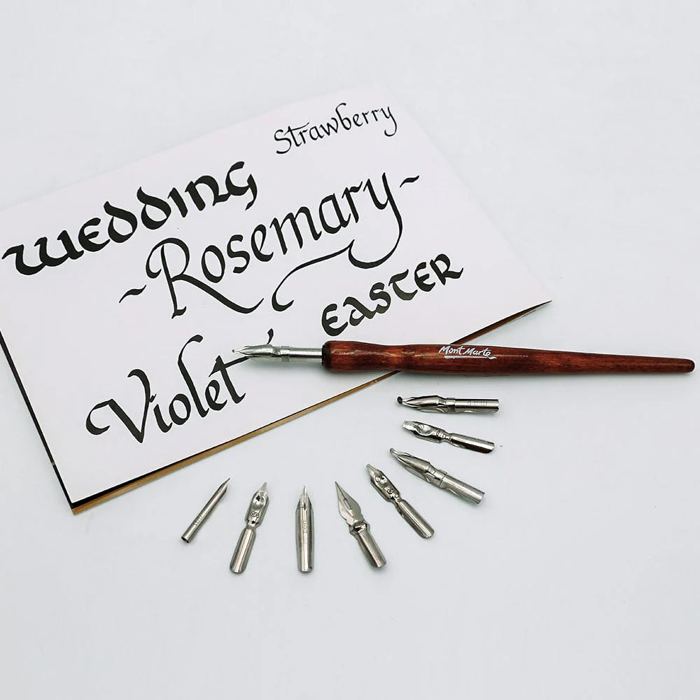 MONT MARTE, Calligraphy Dip Pen Set - Signature | 10pc.