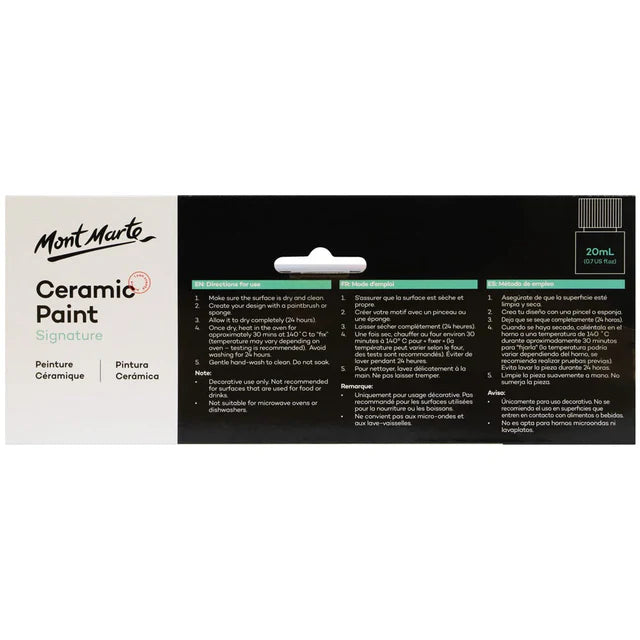MONT MARTE, Ceramic Paints - SIGNATURE | 6 pc | 20 ml.