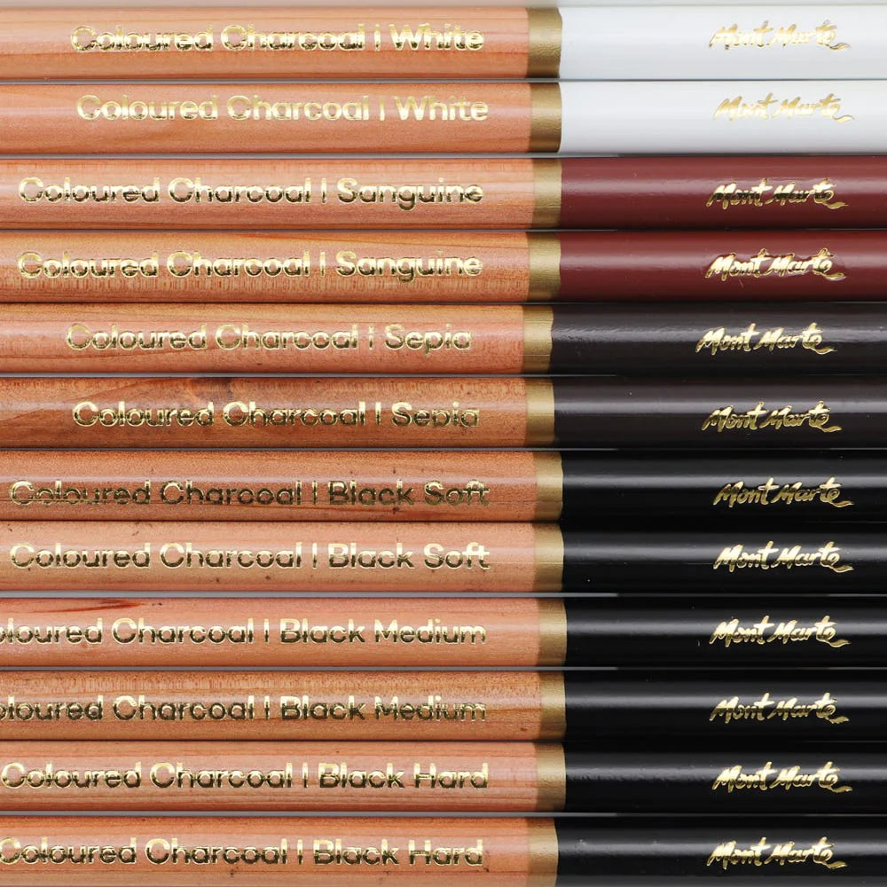 MONT MARTE, Charcoal Pencils - Signature | Coloured | 12pc.