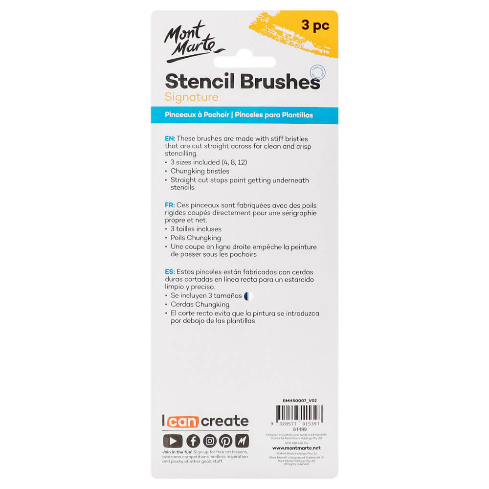 MONT MARTE, Stencil Brushes - Signature | 3pc.