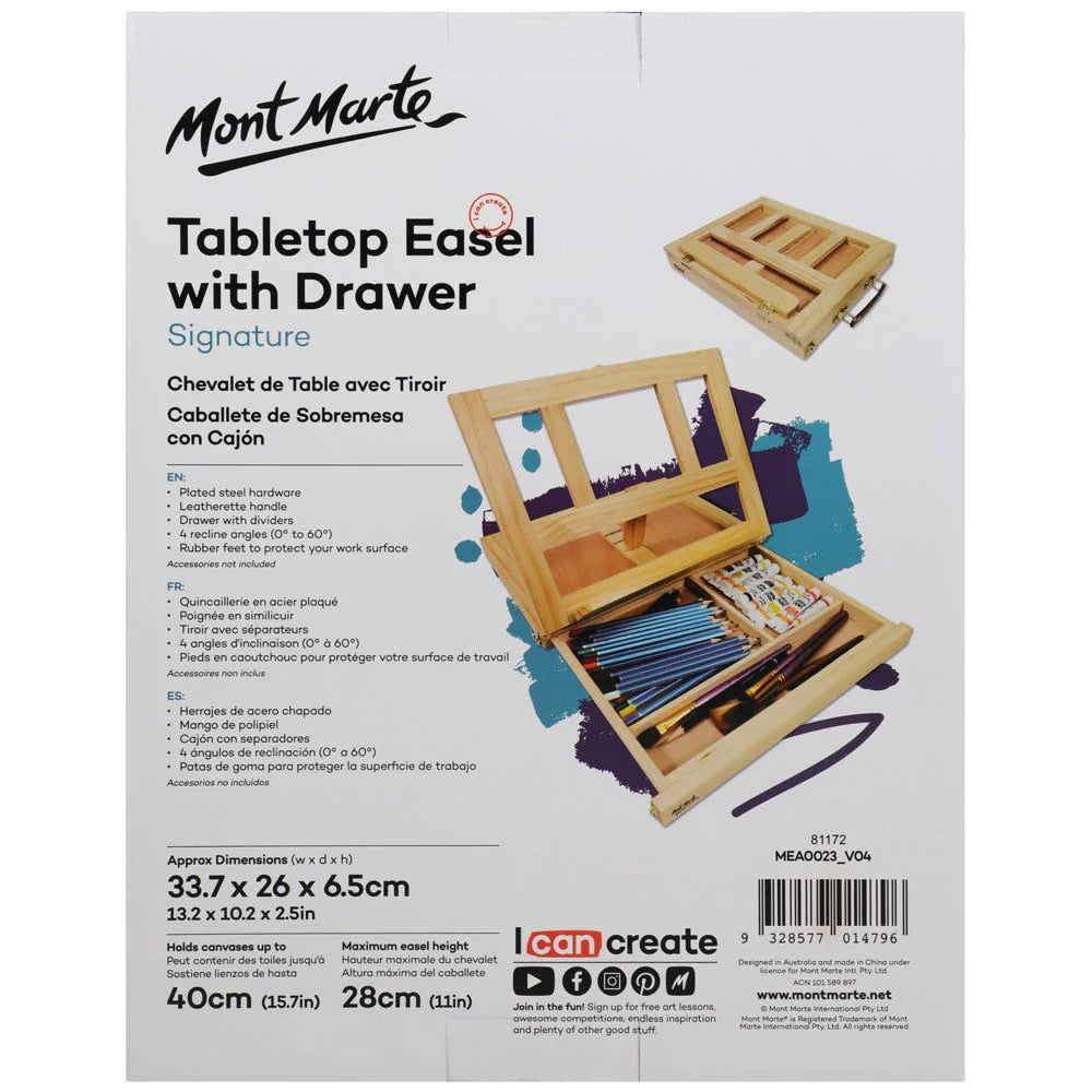 MONT MARTE, Tabletop Easel with Drawer | Signature.