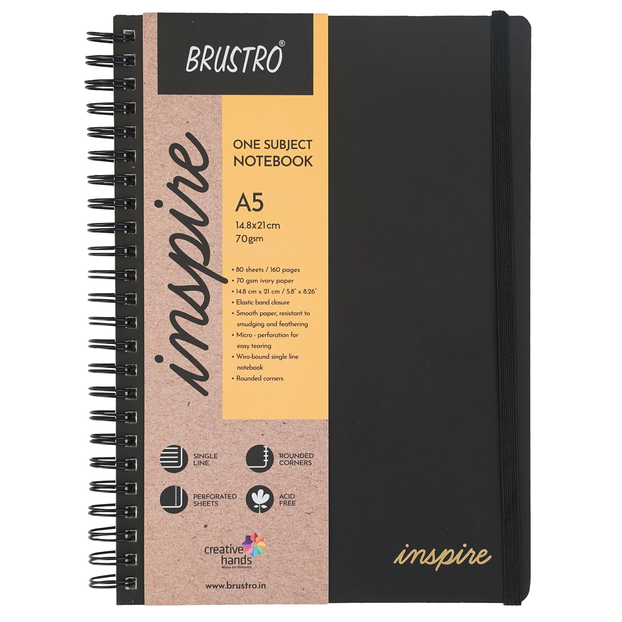 BRUSTRO, One Subject Notebook | A5 | 70 Gsm | 80 Page.