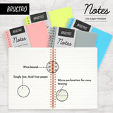 BRUSTRO, One Subject Notebook | A5 | 70 Gsm | 80 Page.