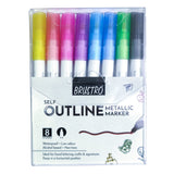 BRUSTRO, Metallic Marker | Set Of 8.