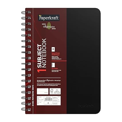 PAPERKRAFT, Exercise book - Green Impression Series | Single Line | A5 | 160 Pg.