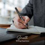 PAPERKRAFT, Ballpoint Pen - Chopin | Matte Grey | Black trim.