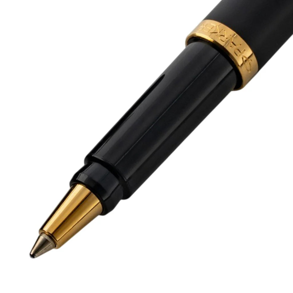 PARKER, Ballpoint Pen - RIALTO | Matte Black | Gold Trim.