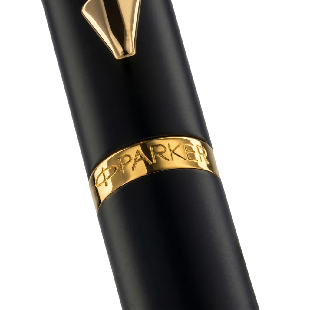 PARKER, Ballpoint Pen - RIALTO | Matte Black | Gold Trim.