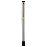PARKER, Ballpoint Pen - RIALTO | Shiny Chrome | Gold Trim.