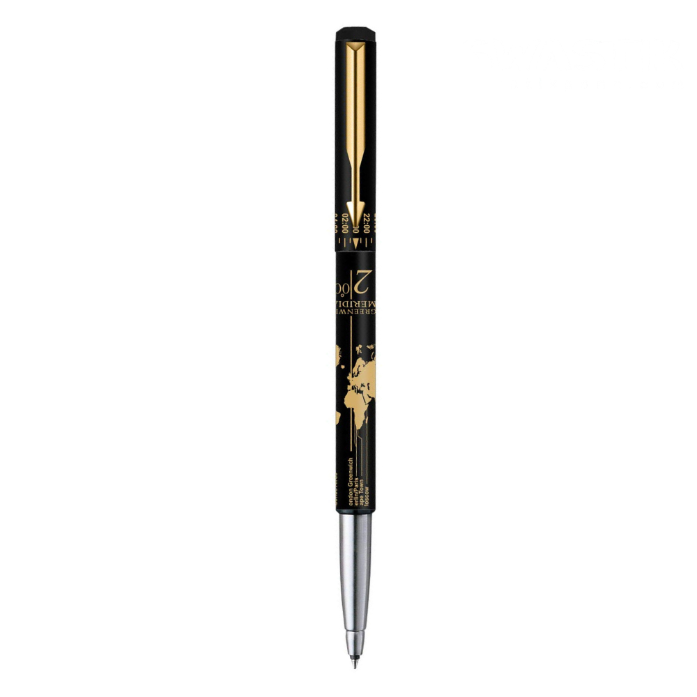 PARKER, Rollerball Pen - VECTOR Timecheck | Gold Trim | Medium.