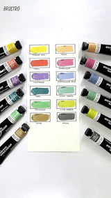 BRUSTRO, Acrylic Pastel Colour set - Artists | 12shades | 12ml.