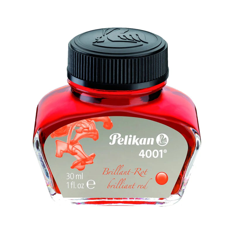 PELIKAN, Ink Bottle - 4001 BRILLIANT RED | 30 ml.