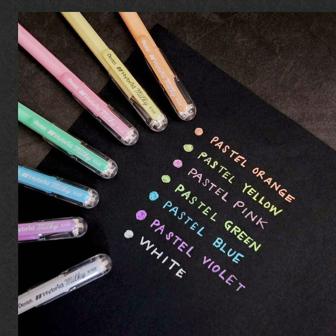 PENTEL, Rollerball Pen - Hybrid | Milky Gel | Mix Colour.