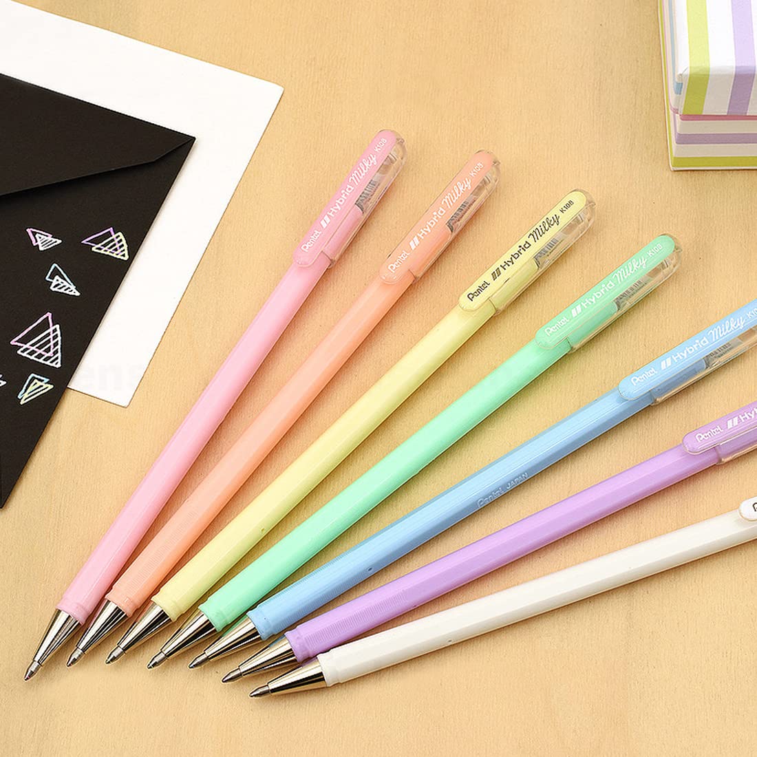 PENTEL, Rollerball Pen - Hybrid | Milky Gel | Mix Colour.