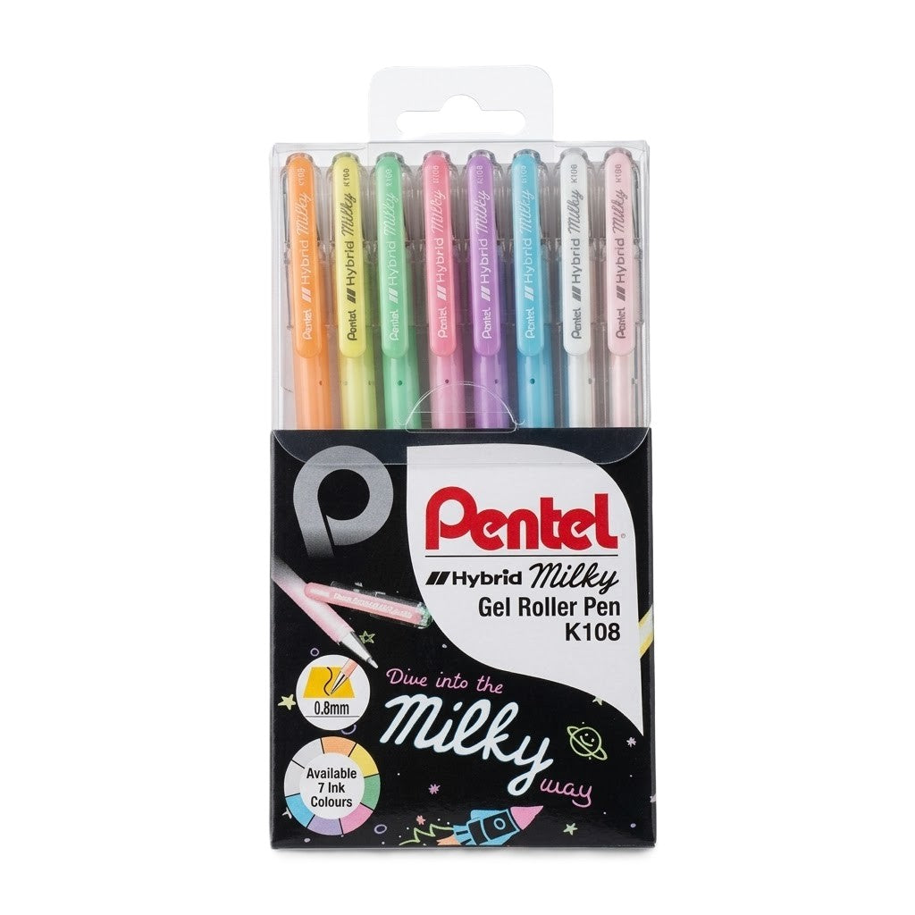 PENTEL, Rollerball Pen - Hybrid | Milky Gel | Mix Colour.