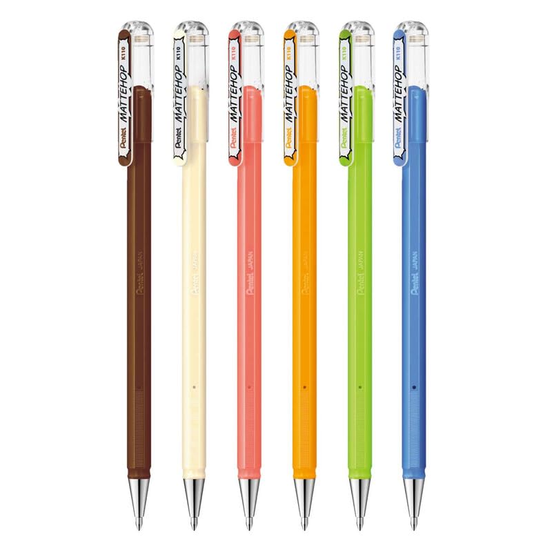 PENTEL, Rollerball Pen - Mattehop | Gel | Pastel Colour.