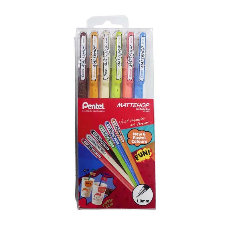 PENTEL, Rollerball Pen - Mattehop | Gel | Pastel Colour.