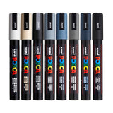UNI, Paint Marker - POSCA | MONOTONE | Set of 8 | 1.8 ~ 2.5 mm.