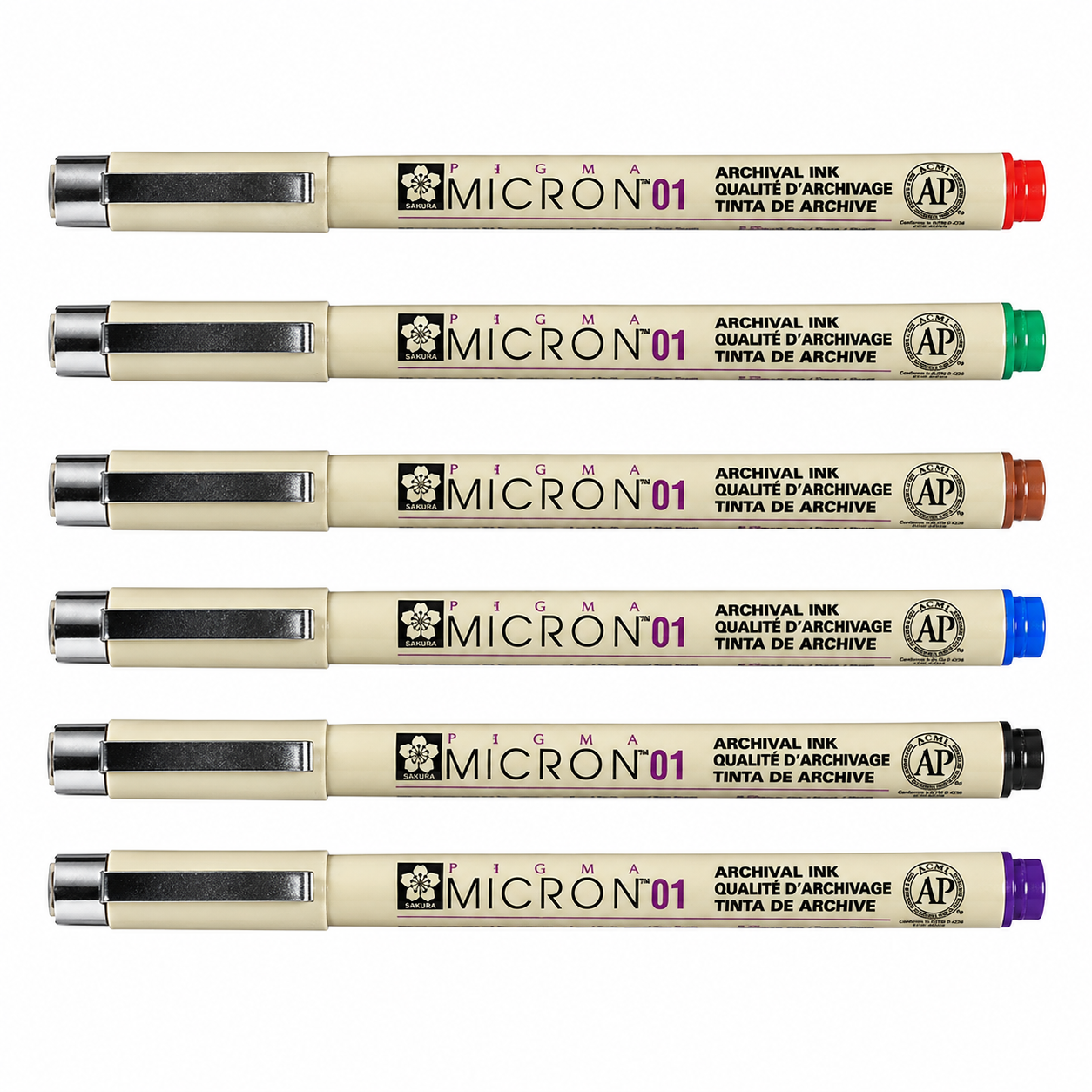 SAKURA, Pigment Fineliner | PIGMA | Mandala-1 | Set of 6.