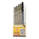 SAKURA, Fineliner Pen - Pigma | Manga | Set of 6.