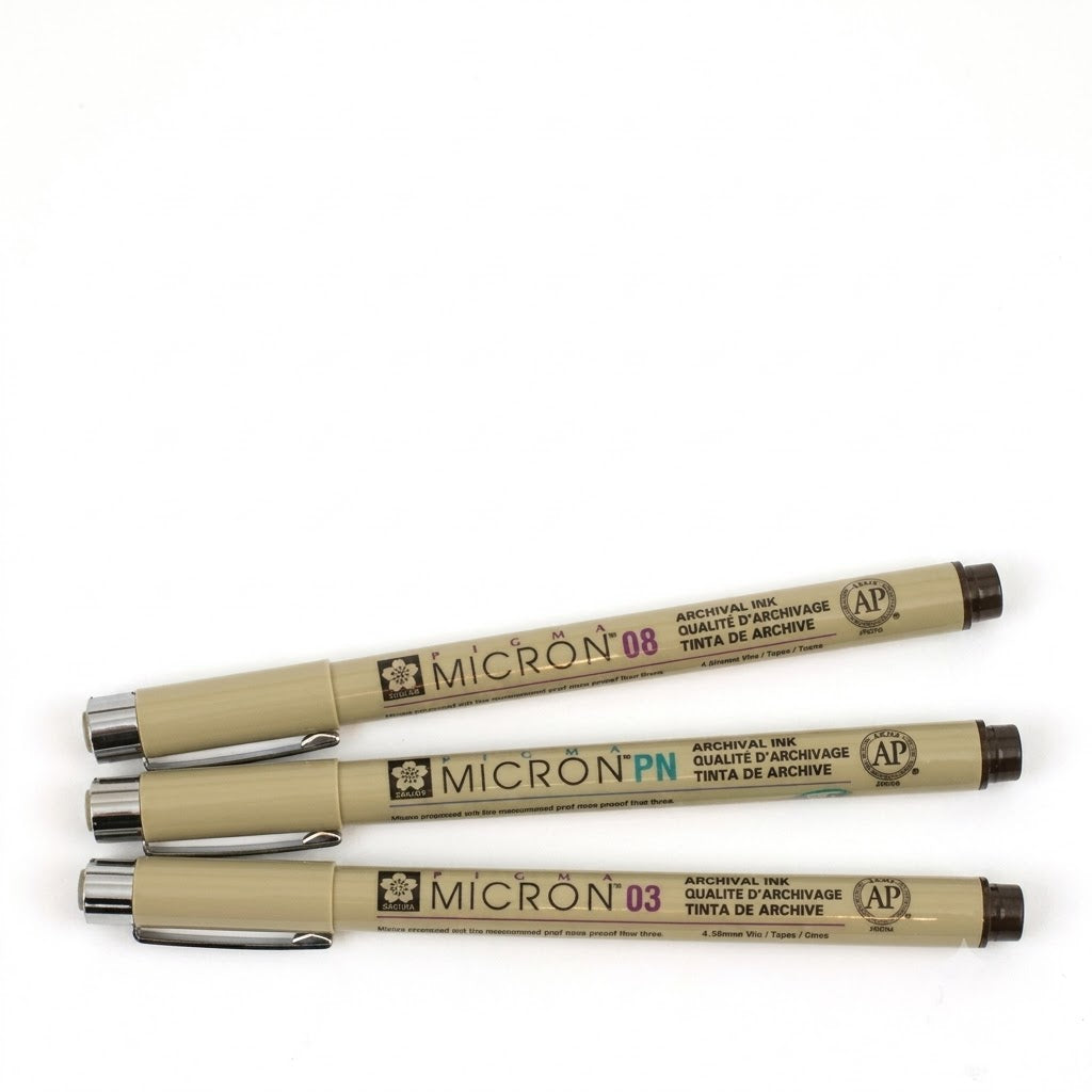 SAKURA, Fineliner Pen - Pigma | Sepia | Set of 8.