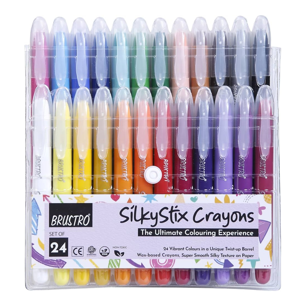 BRUSTRO, Silkystix Crayons | Set Of 24.