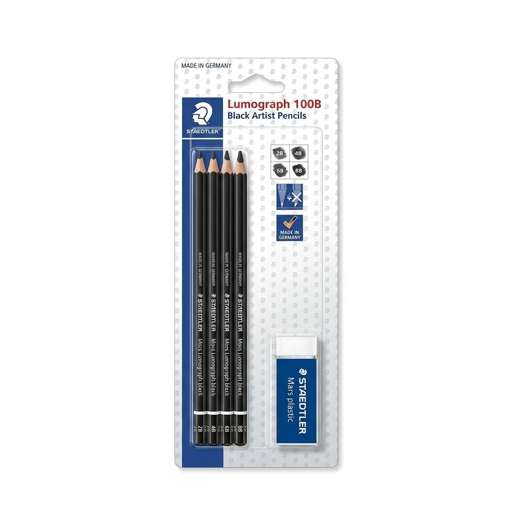 STAEDTLER, Artist Pencil - Lumograph | BLACK | Set of 5.