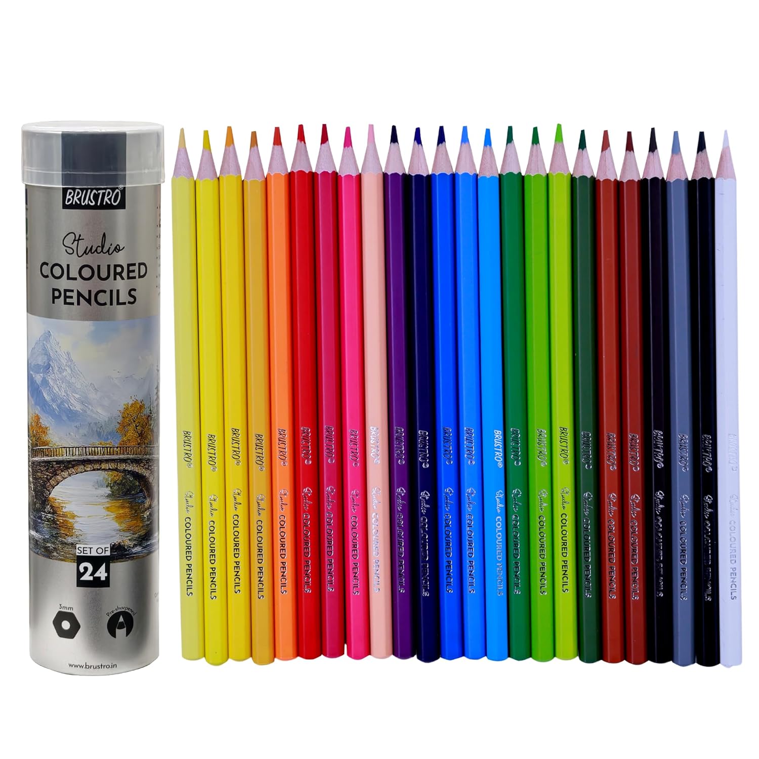 BRUSTRO, Coloured Pencils - Studio | 24shades.