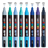 UNI, Paint Marker - POSCA | COOL | Set of 8 | 1.8 ~ 2.5 mm.