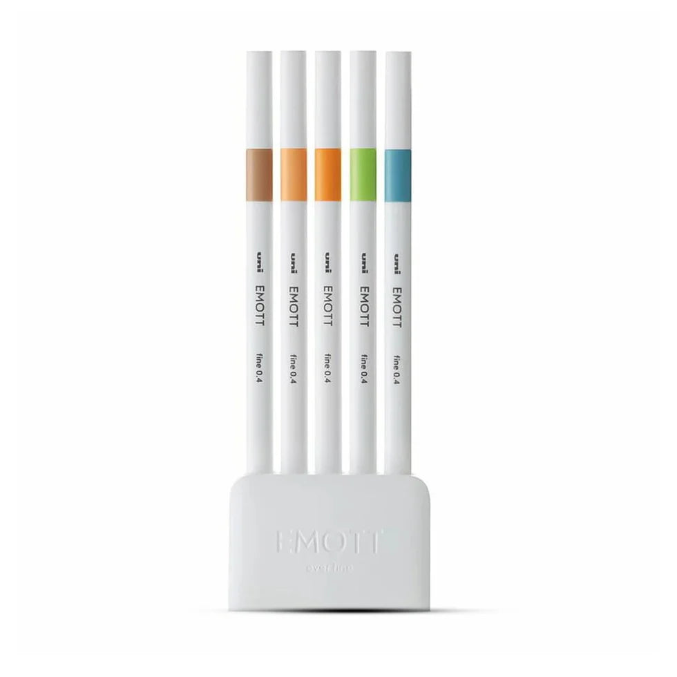 UNIBALL, Colourliner - EMOTT | 06 | Set of 5 | 0.4 mm.