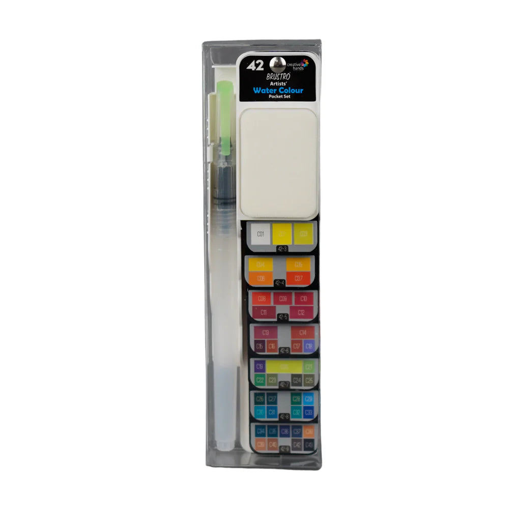 BRUSTRO, Water Colour - Artists | Pocket Set | Set Of 42.