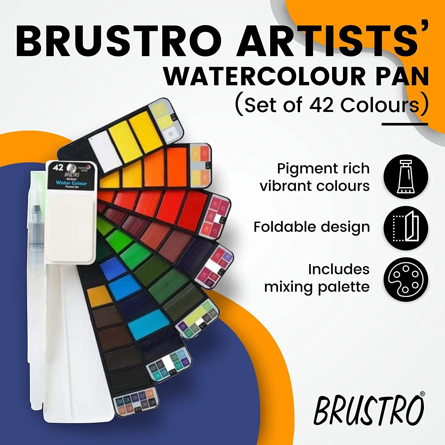 BRUSTRO, Water Colour - Artists | Pocket Set | Set Of 42.