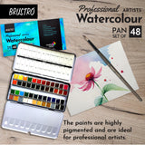 BRUSTRO, Water colour - Professional Artists | Half Pan | 48shades.