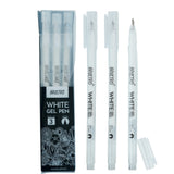 BRUSTRO, White Gel Pen | Set Of 3.
