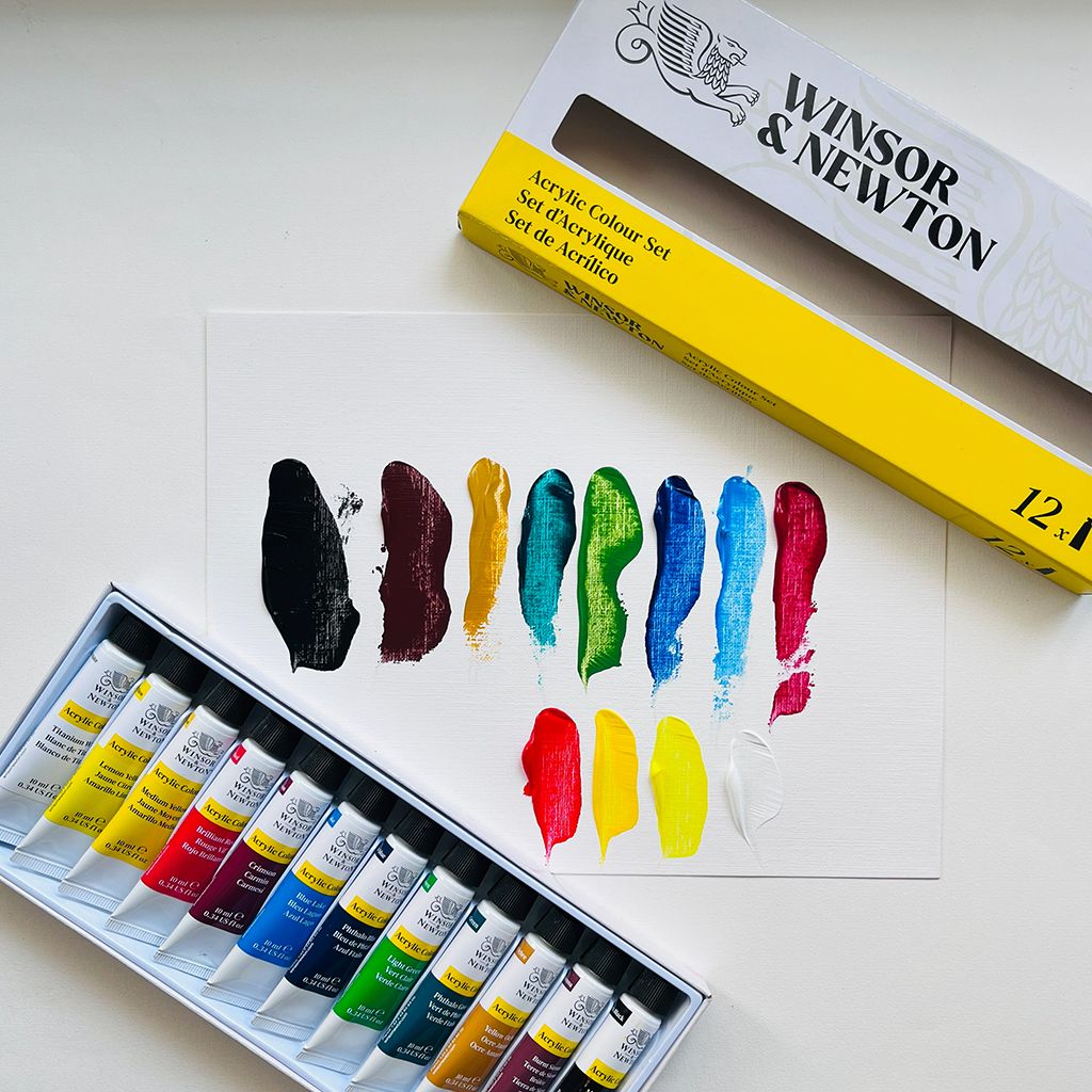 WINSOR & NEWTON, Acrylic Colour - Introductory Set | Set of 12 | 10 ml.